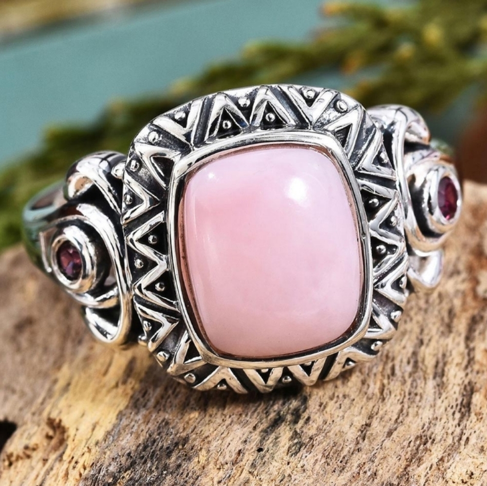 Beautiful Peruvian Pink Opal Ring